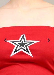 Red Star Tube Top