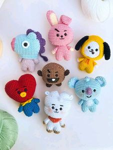 Crocheted BTS BT21 Character Figurines(any 1)