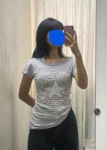 Y2K striped top