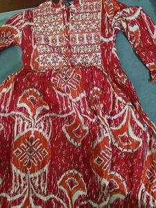Zudio Red Printed Kurta