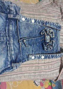 Girls Denim Dungree