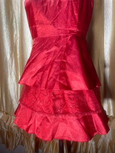Stunning Red Tiered Mini Dress