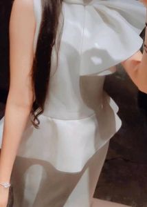 Elegant White Peplum Dress
