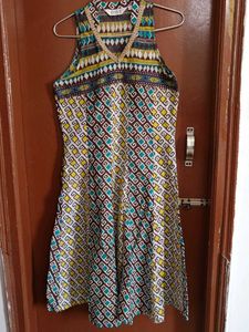 boho print sleeveless kurta