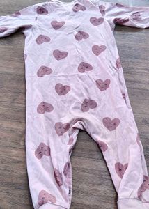 Baby Girls Heart Print Romper