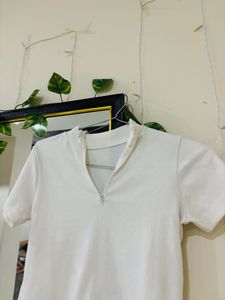 Women White Crop Top