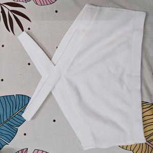 Chic White Halter Neck Crop Top