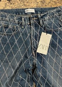 Designer Diamond Stitch Jeans