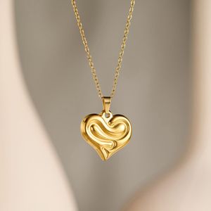 Gold Heart Pendant Necklace