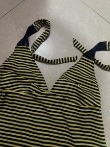 Lime Green &amp; Black Stripe Dress – Chic Party &amp; Cas