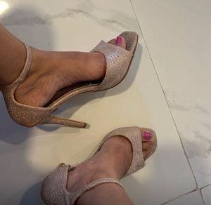 Dune London Dual Toned Champagne Glitter Heels