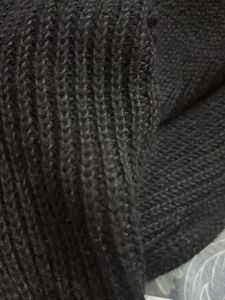 Black Turtleneck Wrap Sweater