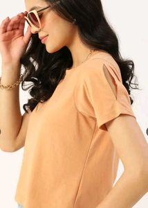 Peachy Cut-Out Sleeve Top