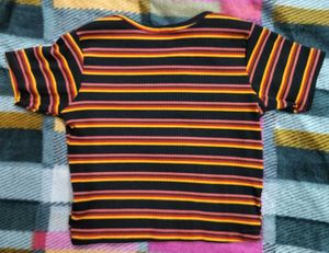 Striped Cropped Top