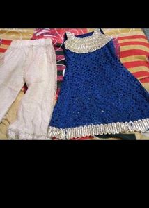 Cute Blue & Silver Kids Outfit Combo