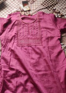 This Kurta Set Is From Anouk. Size : XXL. Cloth type: Polyester. Comes With Pant And Duppatta Also
