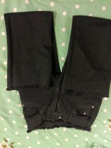 Girls Black Denim Pants