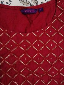 SRISHTI Embellished Red Kurta