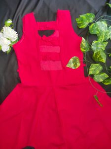 Red flareed dress❤️