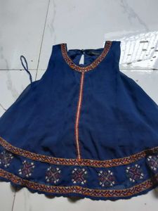 Embroidered Blue Kurta