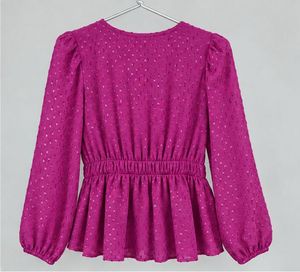Chic Magenta Peplum Blouse