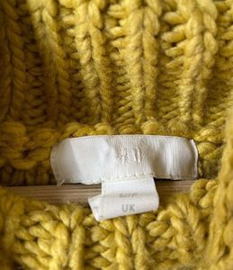 Mustard Yellow Knit Mock Neck Sweater