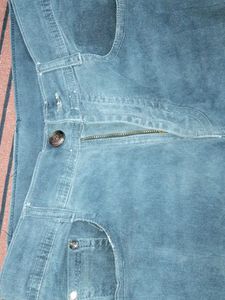 Stylish Blue Corduroy Pants