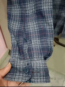 Men's Blue Plaid Flannel Shirt