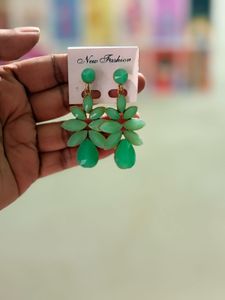 Elegant Green Drop Earrings