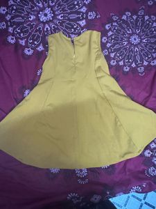 Yellow Embroidered Baby Girl Dress