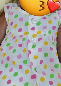 3 dress 150rs)   new born (Cute Polka Dot Baby Dre