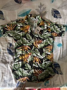 Tropical Print Short Sleeve Shirt