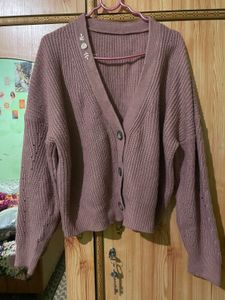 Chic Mauve Knit Cardigan