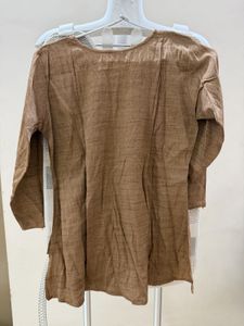 Embroidered Brown Kurta