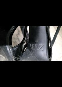 zara slingback buckle heel