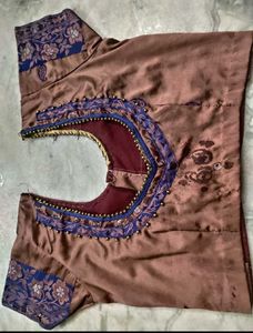 Mauve Color Banarasi Silk Blouse,Read Description
