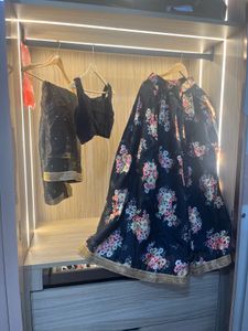 Floral Print Lehenga Choli Set