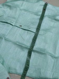 Men's Mint Green Kurta Set with Jacket