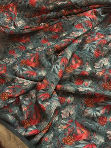 Beautiful Teal Floral Saree