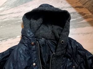 Warm Black Hoody Puffer Jacket