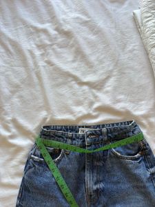 Zara The High Waist Ankle Straight Jeans