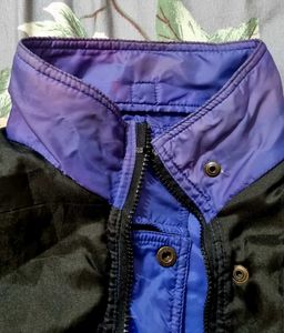 Reebok Black N Blue Rain Jacket With Hoodie 🌷