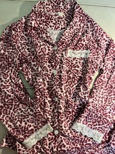 Pink leopard print lace loungewear co ord