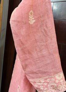 Pink Kurta Set with Tassels
