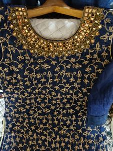 Blue &amp; Gold Salwar Suit