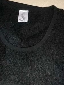 Black mesh top