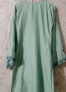 Elegant Sea Green Kurta with Embroidery