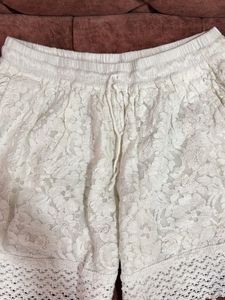 White Lace Shorts