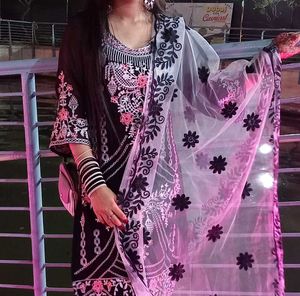 Embroidered Kurta with Dupatta Set