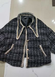 Stylish Tweed Cropped Jacket